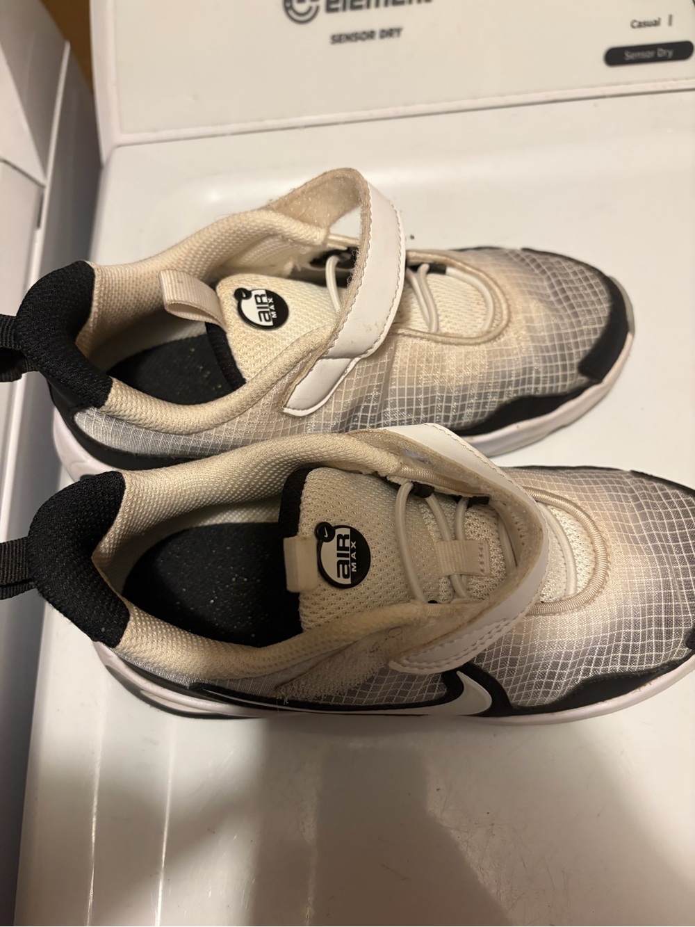 Nike Kids Black and White Velcro Sneakers - Picture 3 of 5